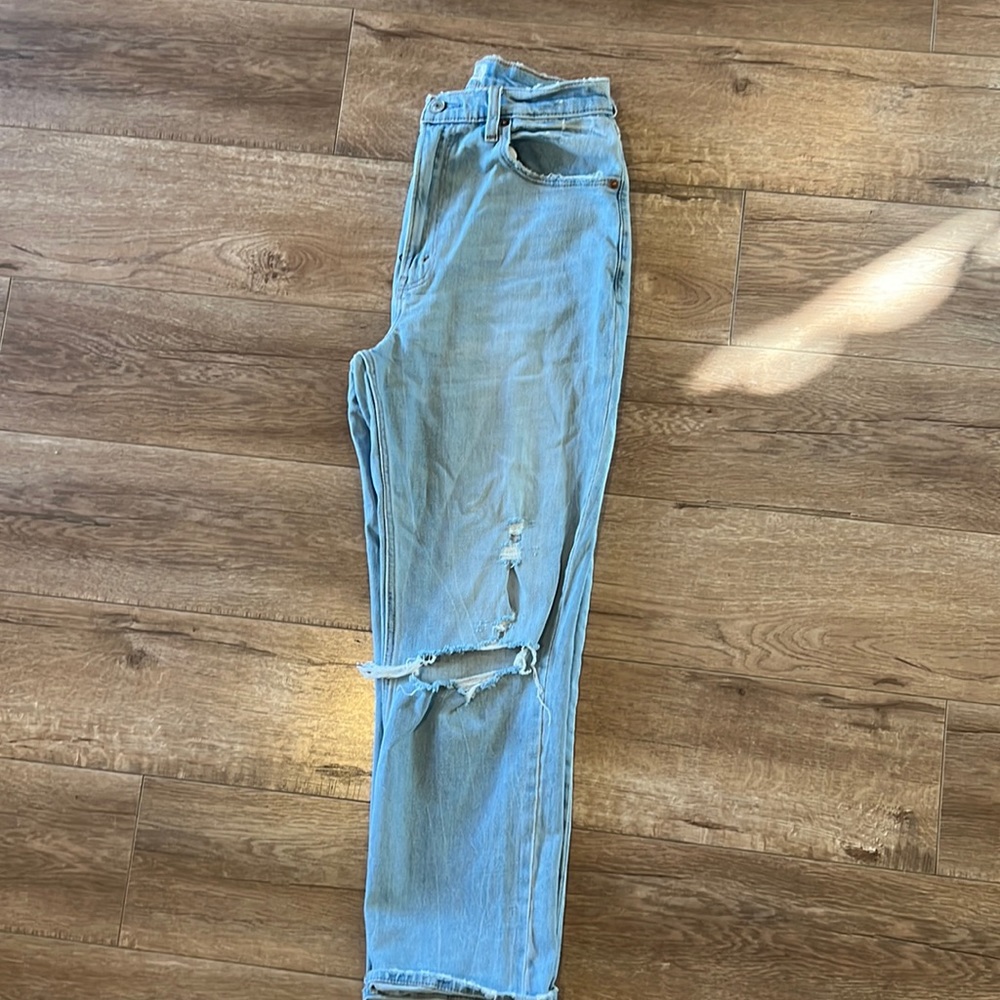 Abercrombie the ankle straight ultra high rise curve love jeans